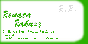 renata rakusz business card